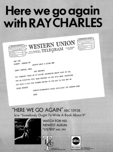 Ad for "Here We Go Again" from Billboard Magazine (1967).